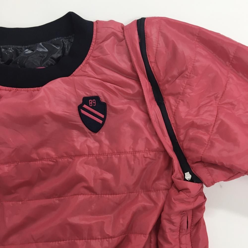 パーリーゲイツ 中綿リバーシブルスニード ピンク×ネイビー 袖着脱可