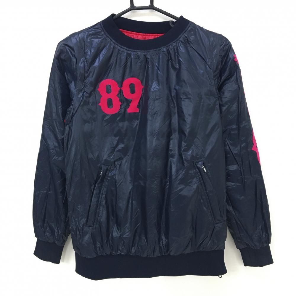 パーリーゲイツ 中綿リバーシブルスニード ピンク×ネイビー 袖着脱可