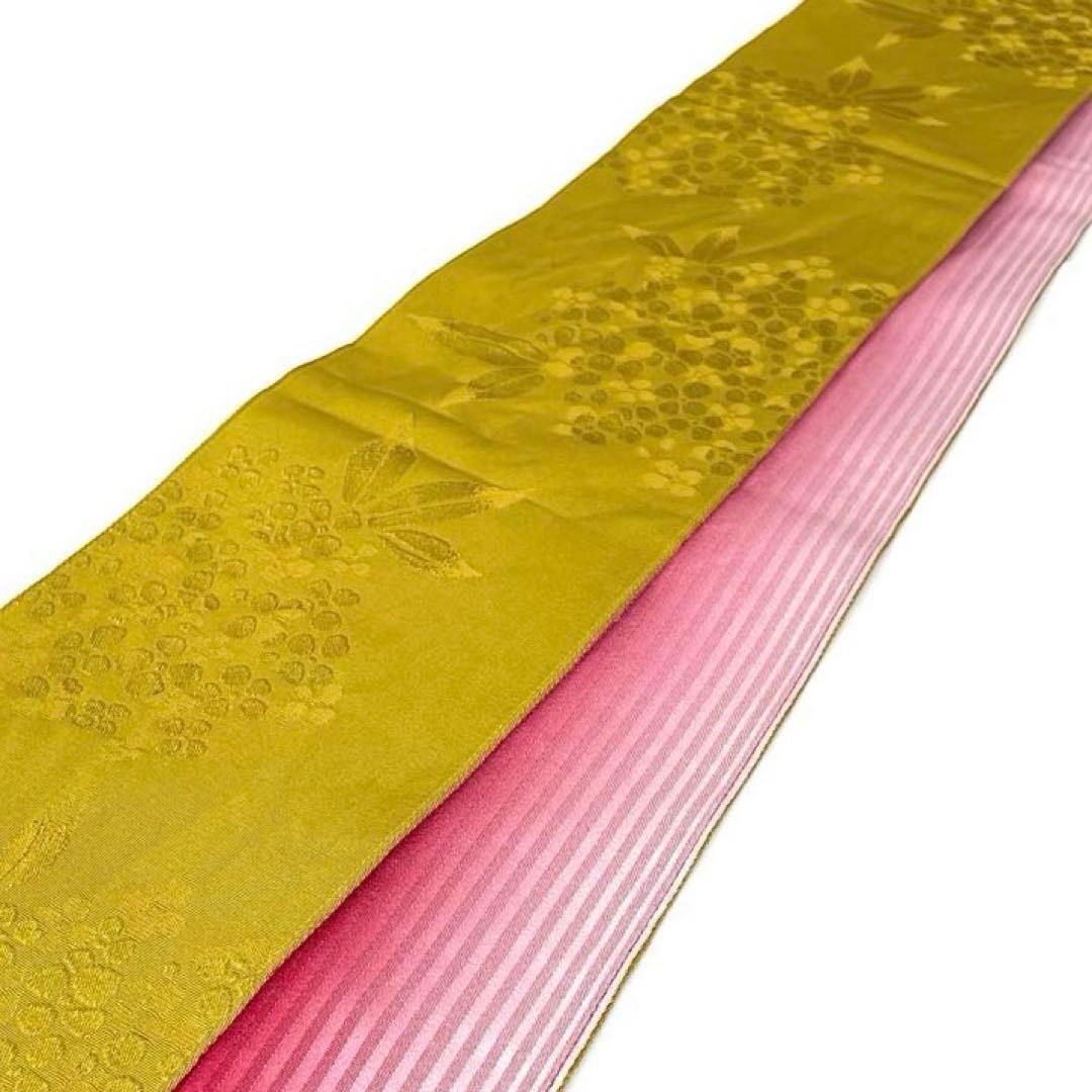 着物と帯 時流 O 25758 s ポリエステル 半幅帯 リバーシブル紫陽花