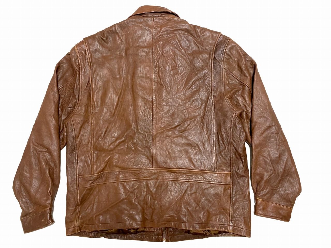 WILSONS 本革 レザージャケット XL ブラウン USA古着 ブルゾン ノース 