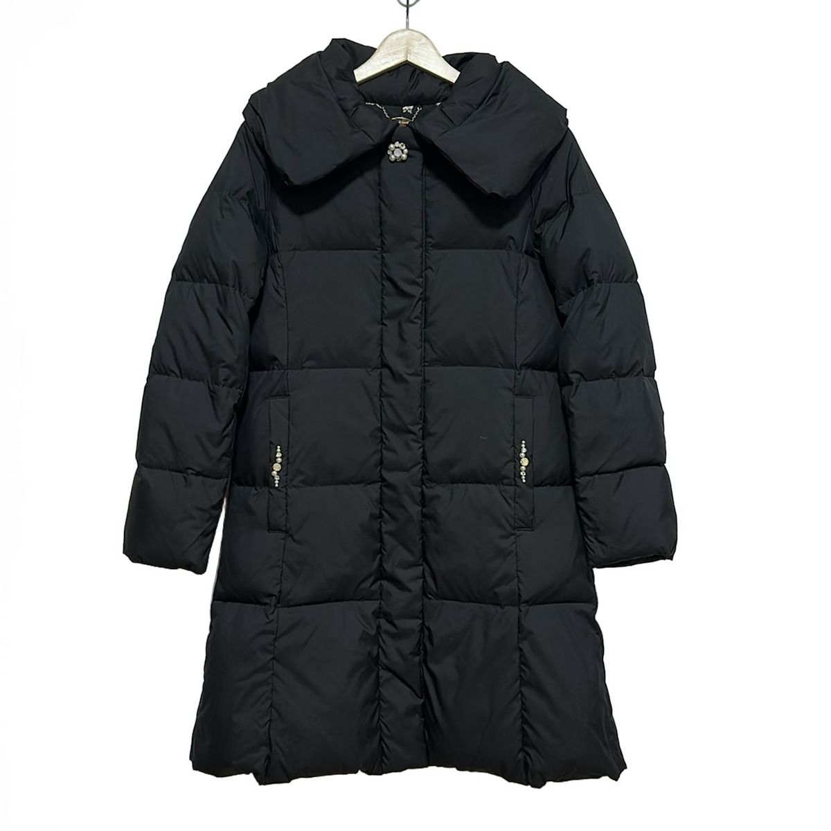 LAISSE PASSE(レッセパッセ) ダウンコート サイズ36 S レディース - 黒