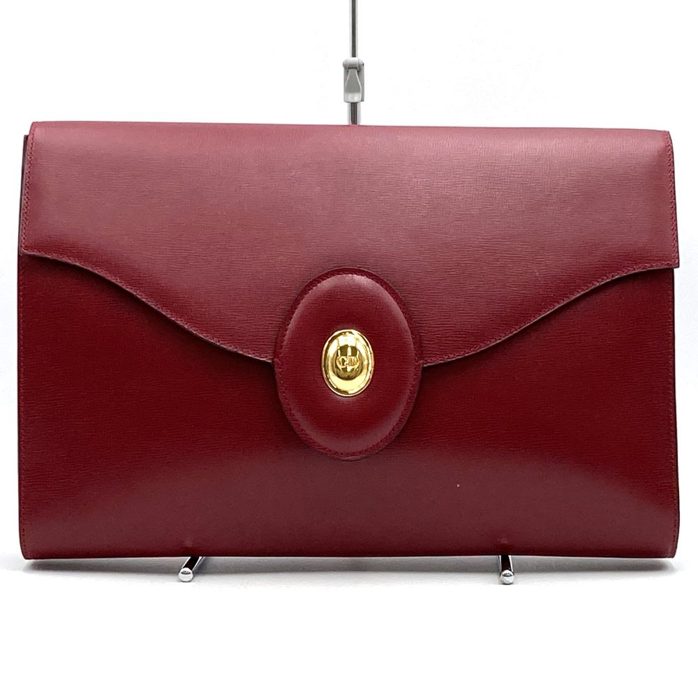 Dior ディオール クラッチバッグ ヴィンテージ レザー 本物 レッド