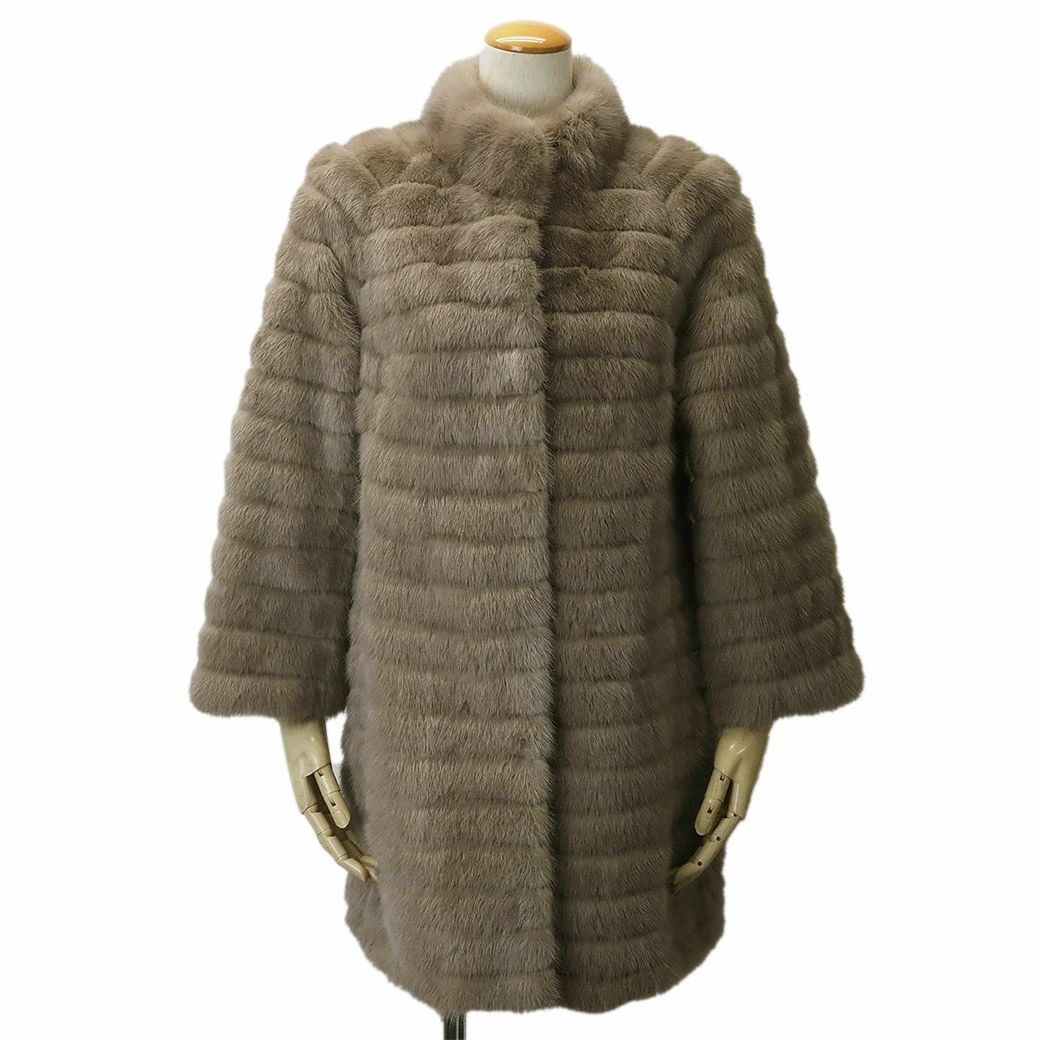 Sov. ソブ ミンク ジャケット 毛皮コート ブラウン レディース ミンク