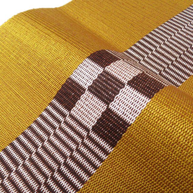 特選 名古屋帯 なごや帯 中古 リサイクル 正絹 カジュアル 本場黄八丈