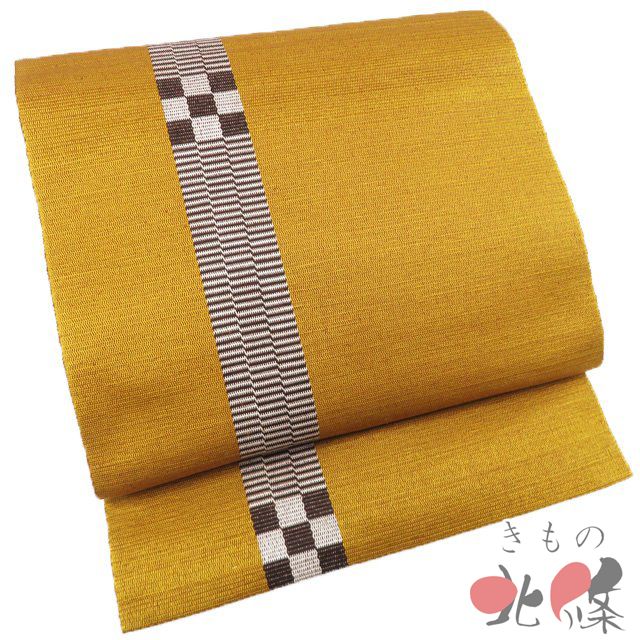 黄八丈　帯　中古 特選 名古屋帯 なごや帯 中古 リサイクル 正絹 カジュアル 本場黄八丈