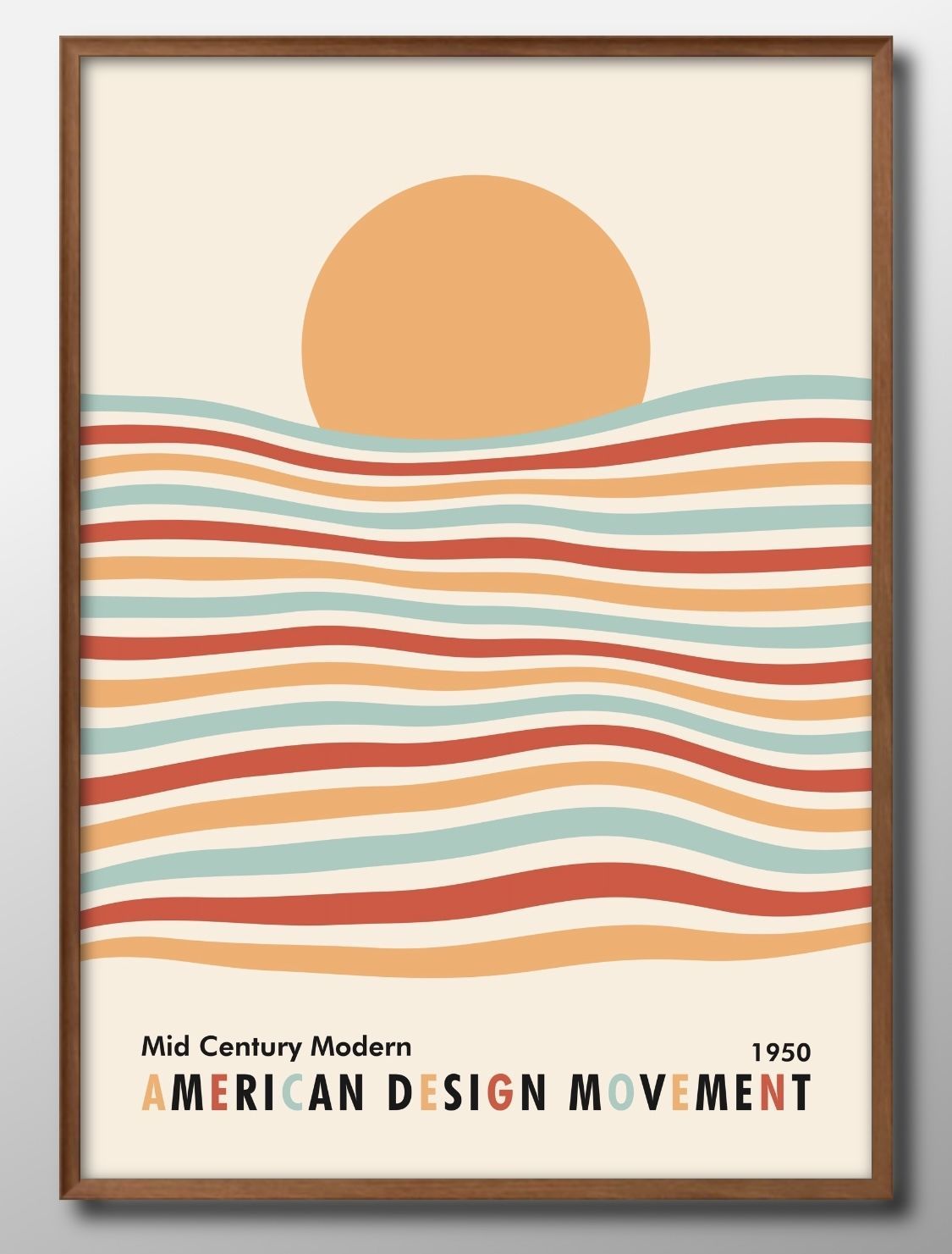 07089ミッドセンチュリー アメリカンモダン A3 サイズ ポスター アート