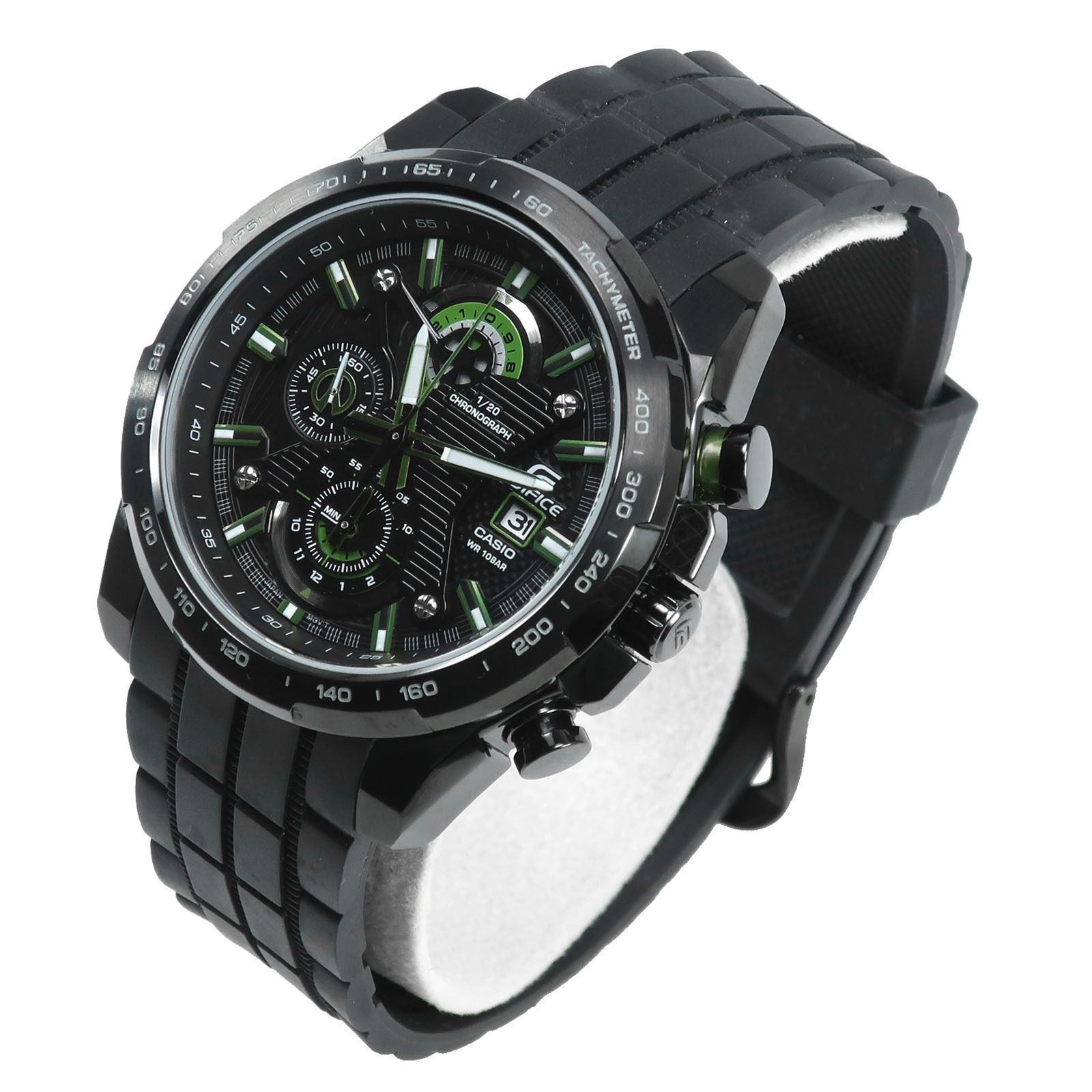 CASIO カシオ エディフィス EFR 523 PBJ 1 AJF ステンレススチール ラバー 黒 クオーツ クロノグラフ メンズ 黒文字盤 腕時計