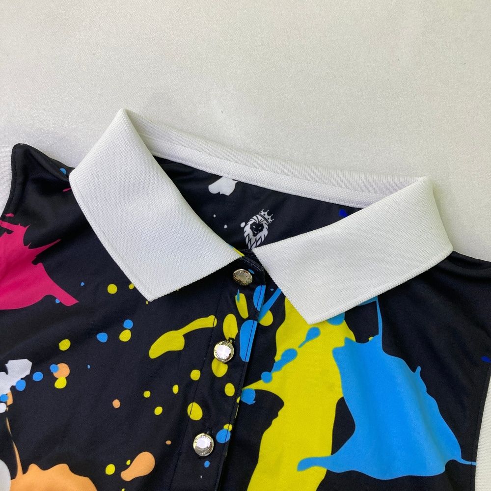 サイズ：1 V12 ヴィトゥエルヴ ノースリーブポロシャツ ブラック系