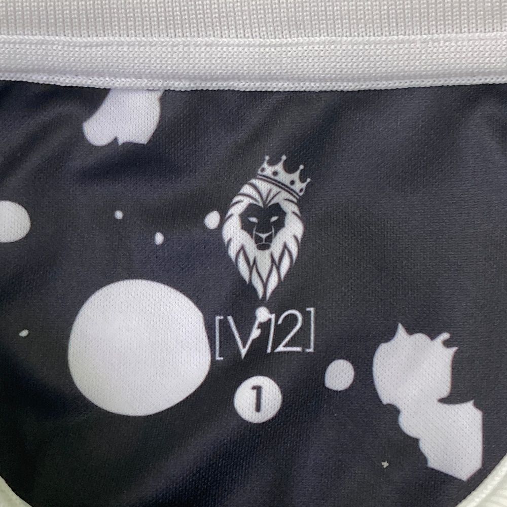 サイズ：1 V12 ヴィトゥエルヴ ノースリーブポロシャツ ブラック系