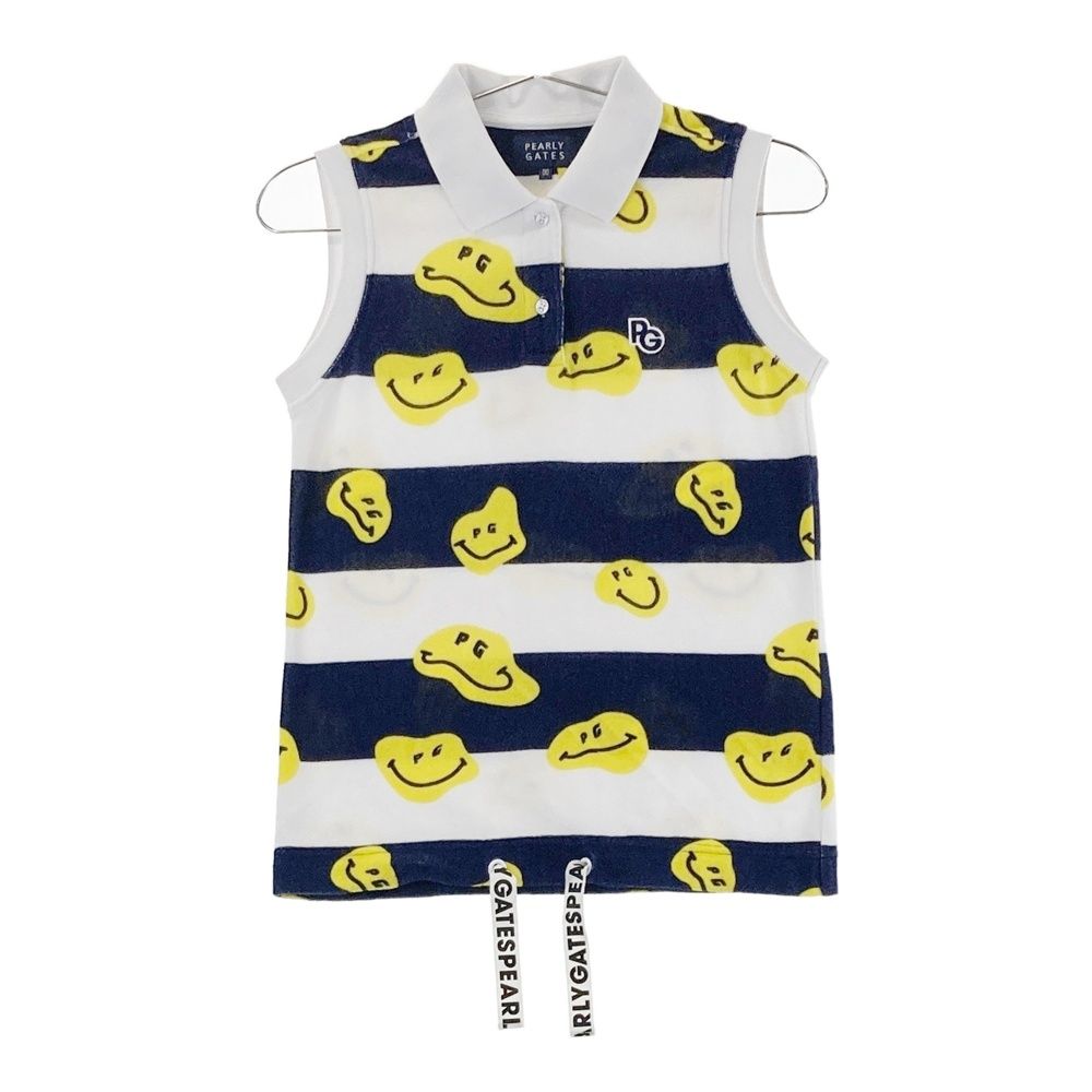 PEARLYGATESスマイルノースリーブシャツ　サイズ0 サイズ：00 PEARLY GATES パーリーゲイツ ; ノースリーブポロシャツ