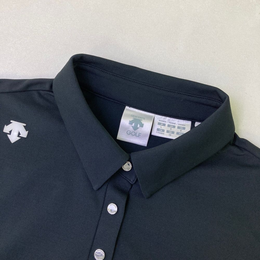 サイズ：L DESCENTE GOLF デサントゴルフ ノースリーブ ポロシャツ