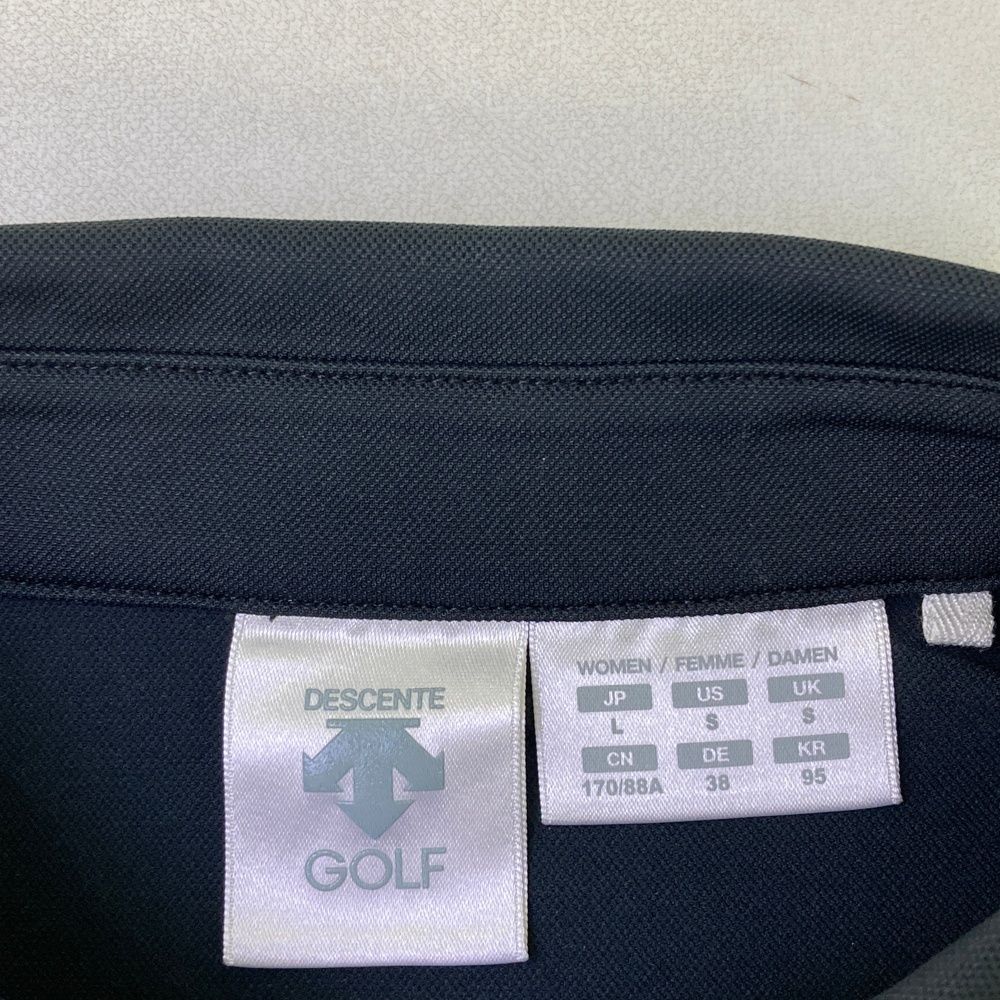 サイズ：L DESCENTE GOLF デサントゴルフ ノースリーブ ポロシャツ