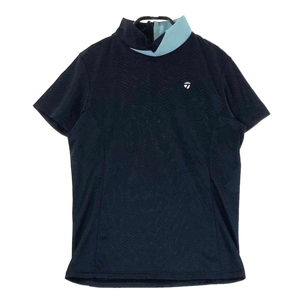 サイズ：M TAYLOR MADE テーラーメイド  ハイネック 半袖Tシャツ 総柄 ブラック系 [240101542722] ゴルフウェア レディース ストスト