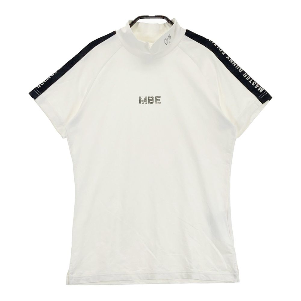 【新品】マスターバニー　半袖 ハイネックシャツ モックネック　刺繍ロゴ／ホワイト サイズ：2 MASTER BUNNY EDITION マスターバニーエディション 2023年