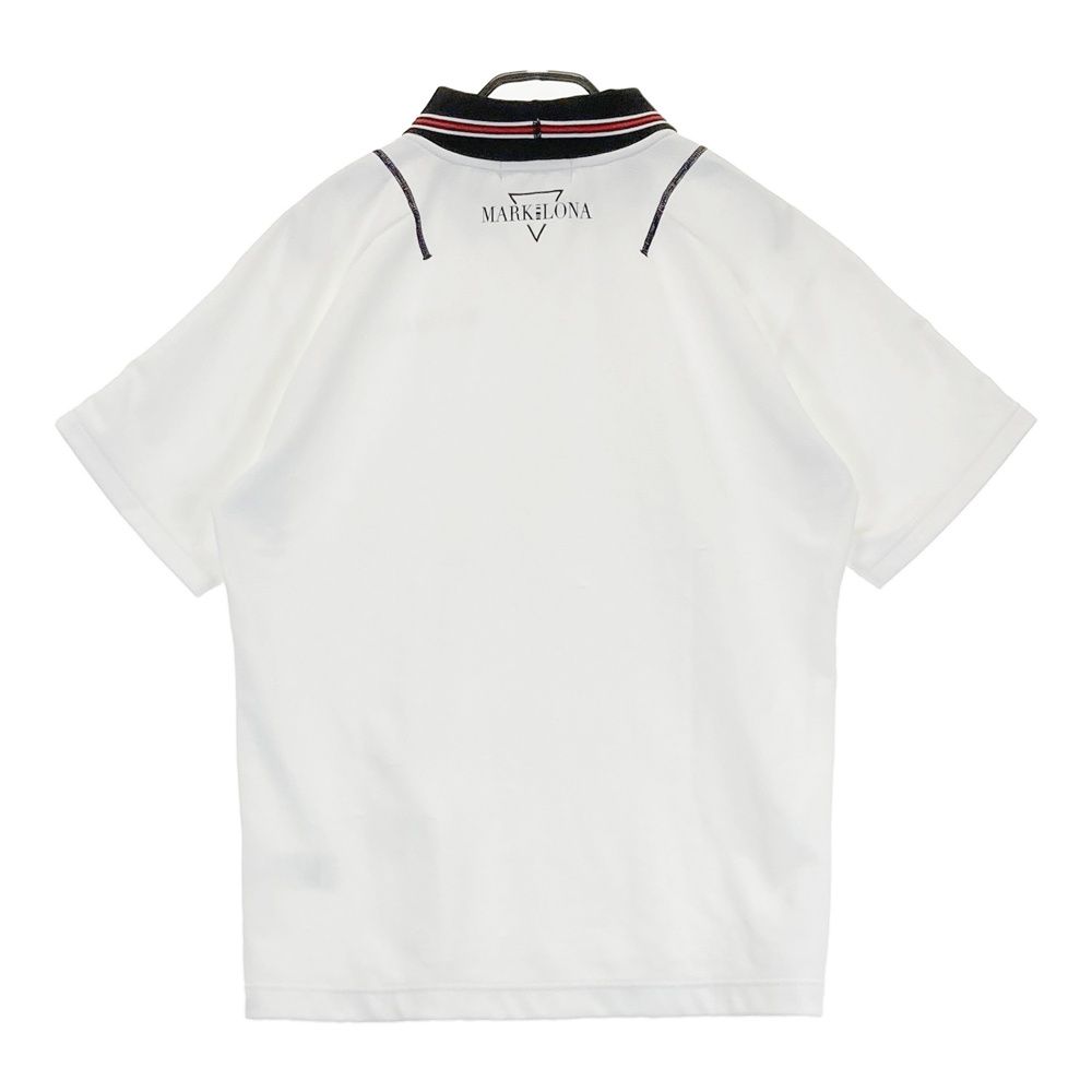 サイズ 48 MARK-LONA マークアンドロナ モデル 襟付 半袖Tシャツ ホワイト系 ゴルフウェア メンズ ストスト