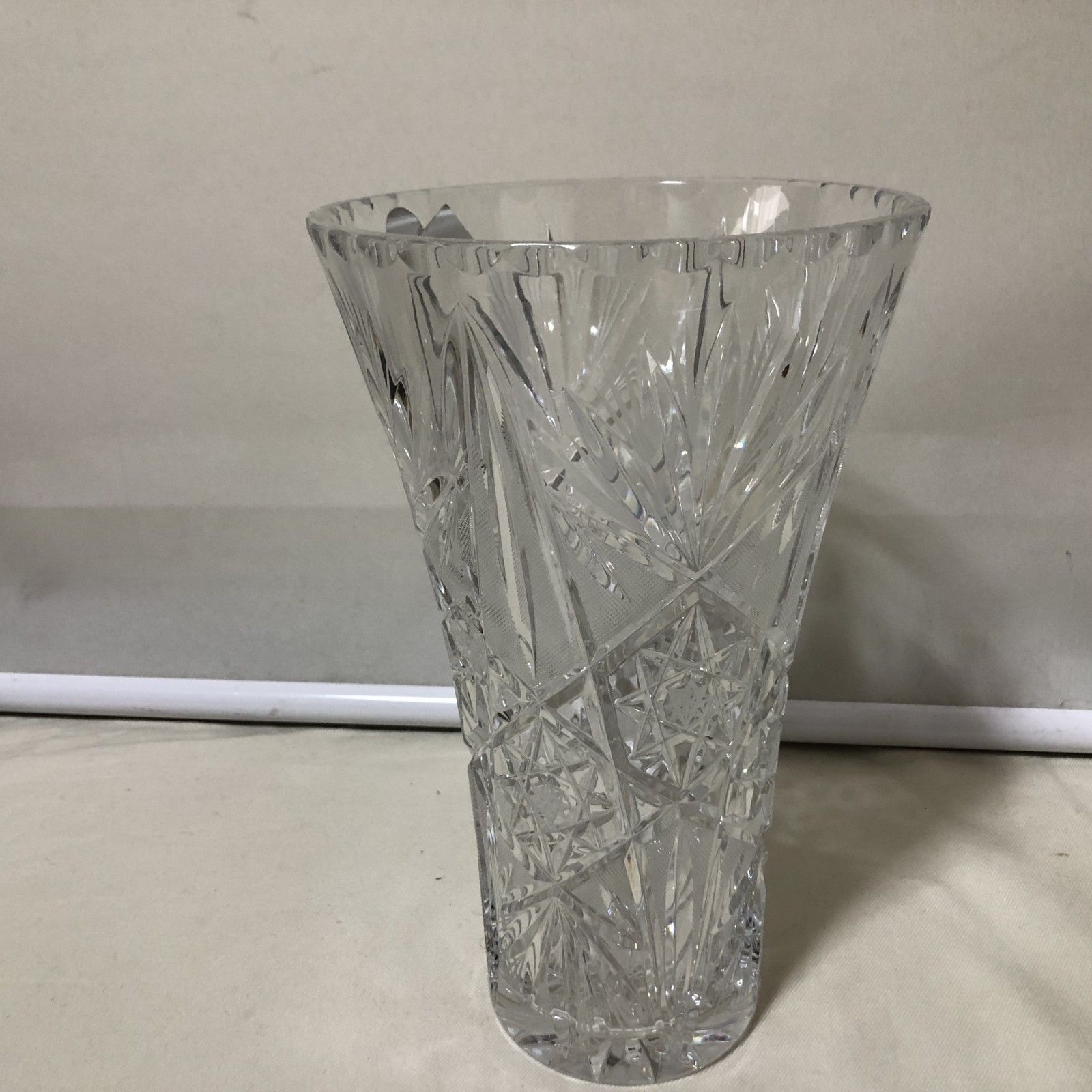 ☆357 未使用 ボヘミア クリスタルガラス 花瓶 BOHEMIA GLASS LASKA