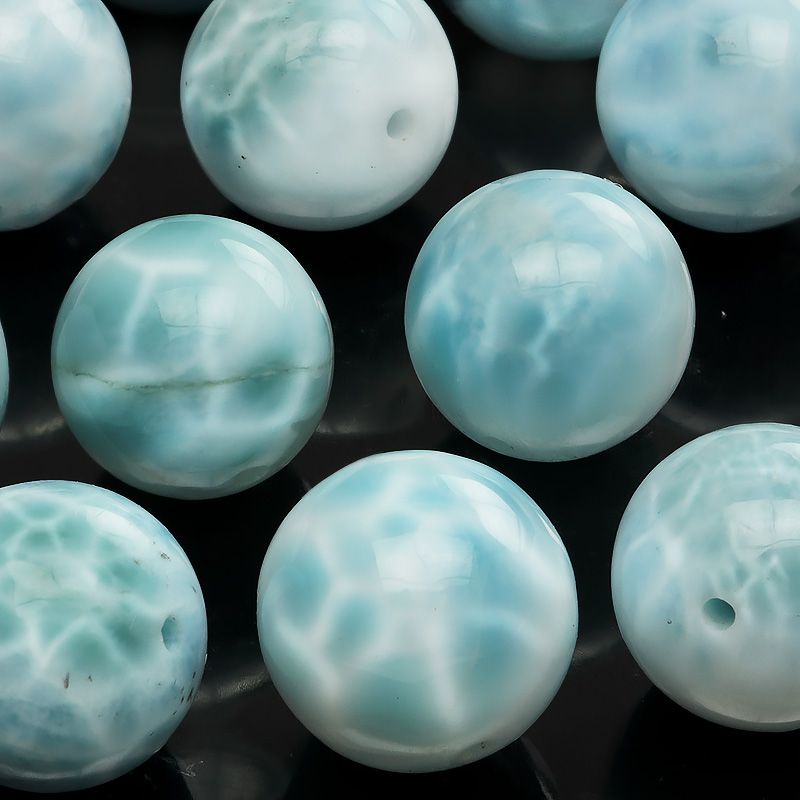 粒販売】ドミニカ産 ラリマー 丸玉 12mm【1粒販売】 / T142 LM12M