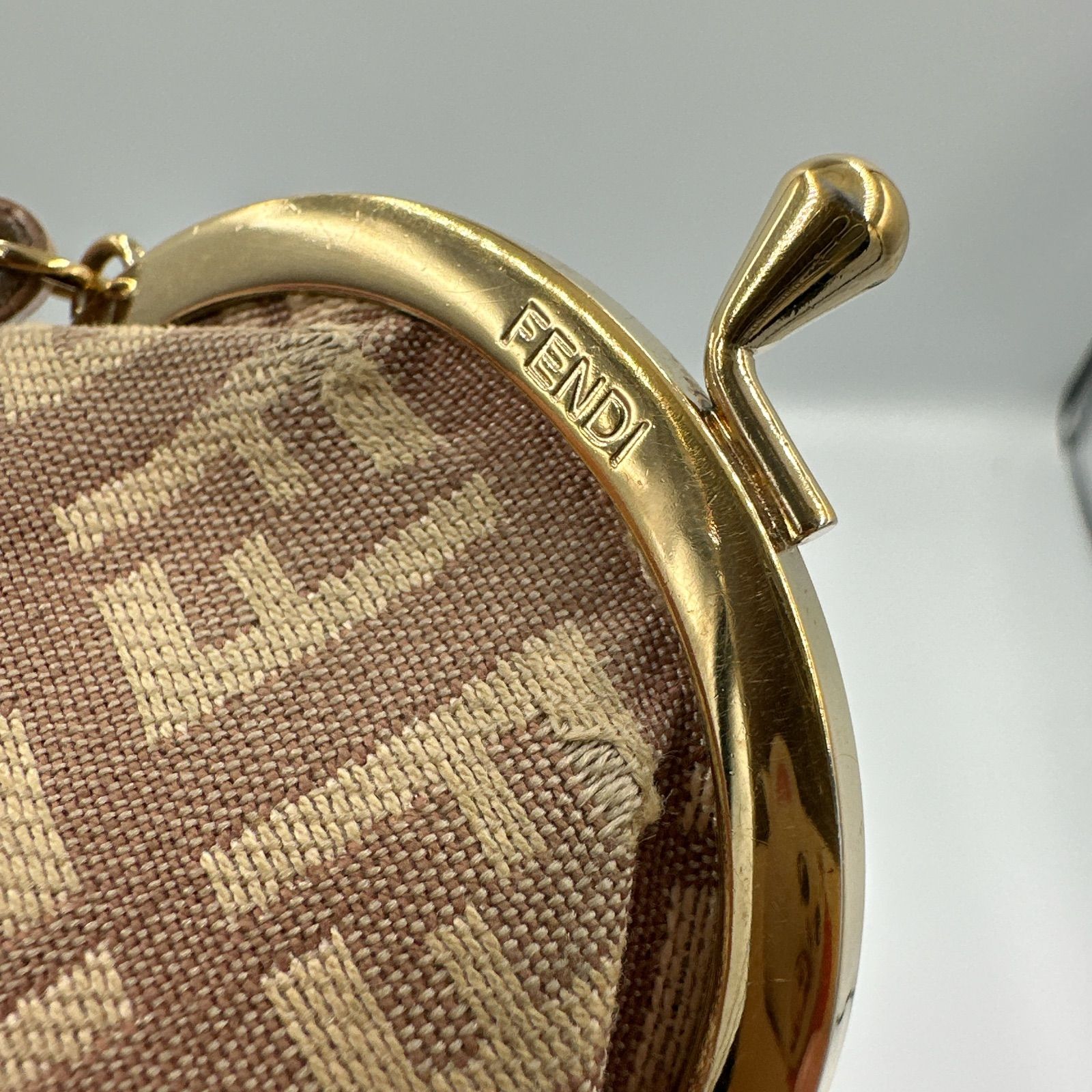 ▪️【訳あり】FENDI フェンディ ズッカ柄 がま口 コインケース 小銭