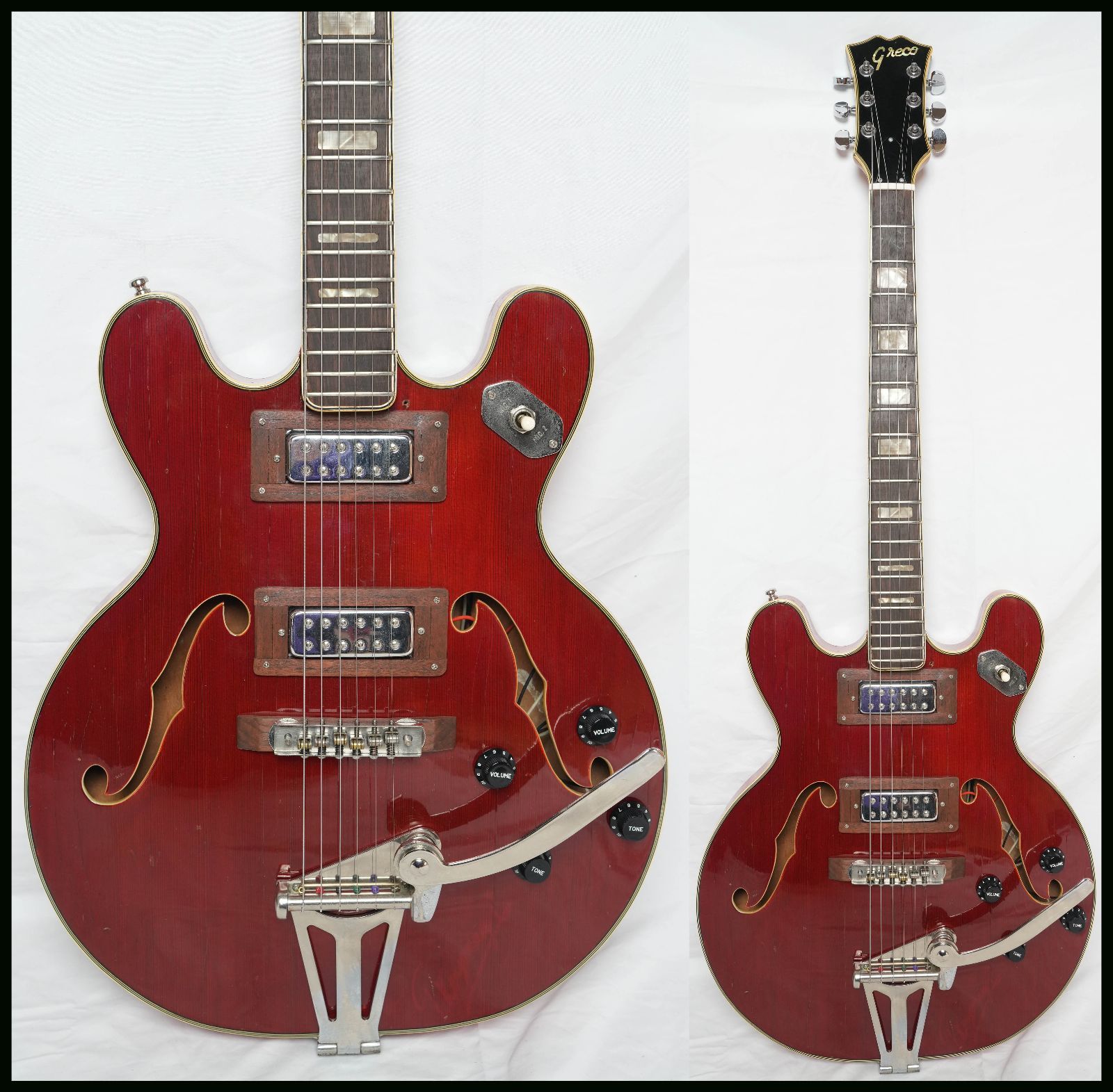 ☆Greco☆EG-135 Cherry ビザール 60年代フルアコモデル 日本製 現状品