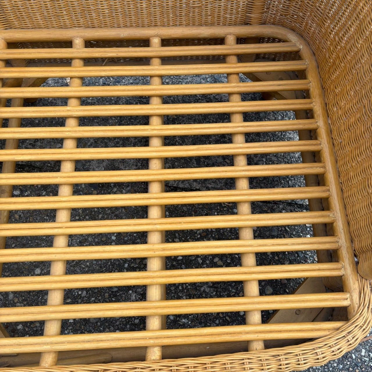 ビンテージ/ラタン/ラタン家具/籐家具/昭和レトロ/2人掛けソファ