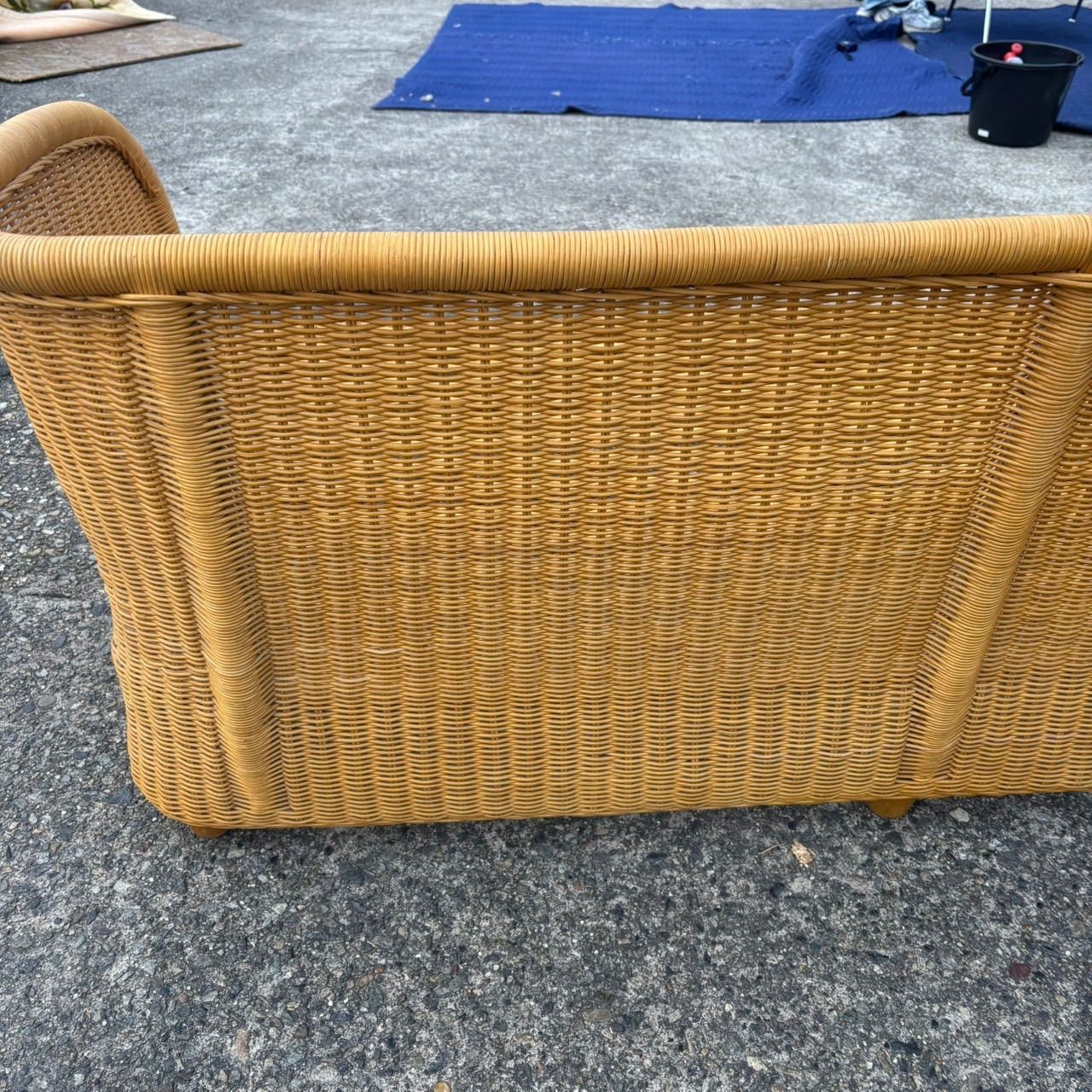 ビンテージ/ラタン/ラタン家具/籐家具/昭和レトロ/2人掛けソファ