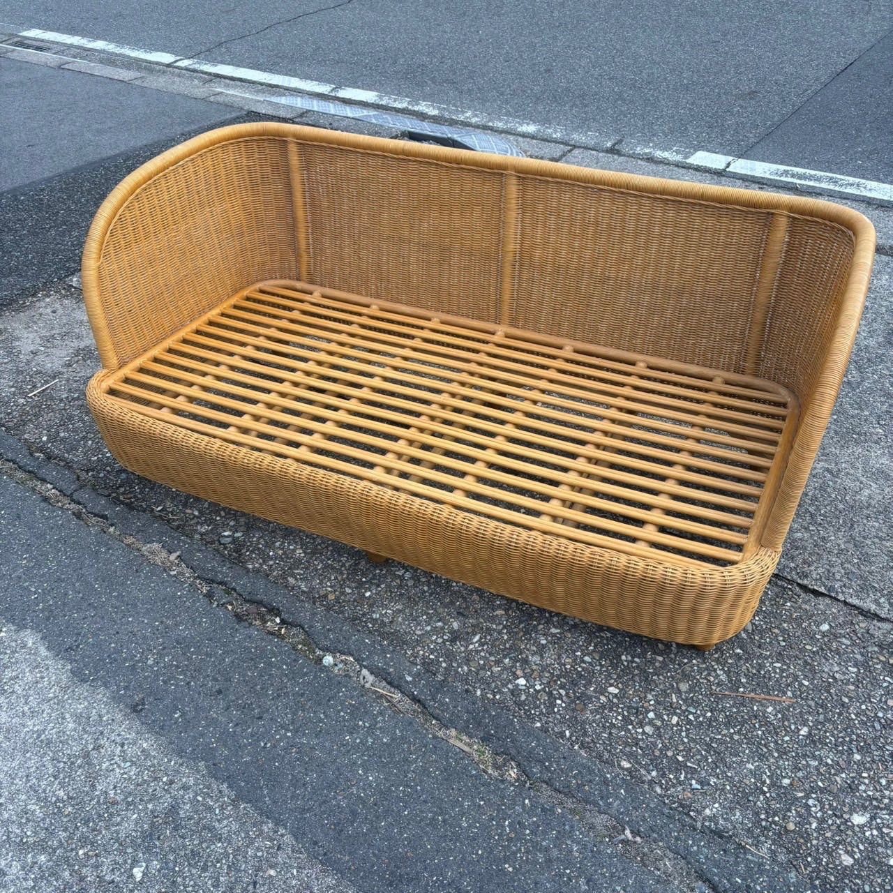 ビンテージ/ラタン/ラタン家具/籐家具/昭和レトロ/2人掛けソファ