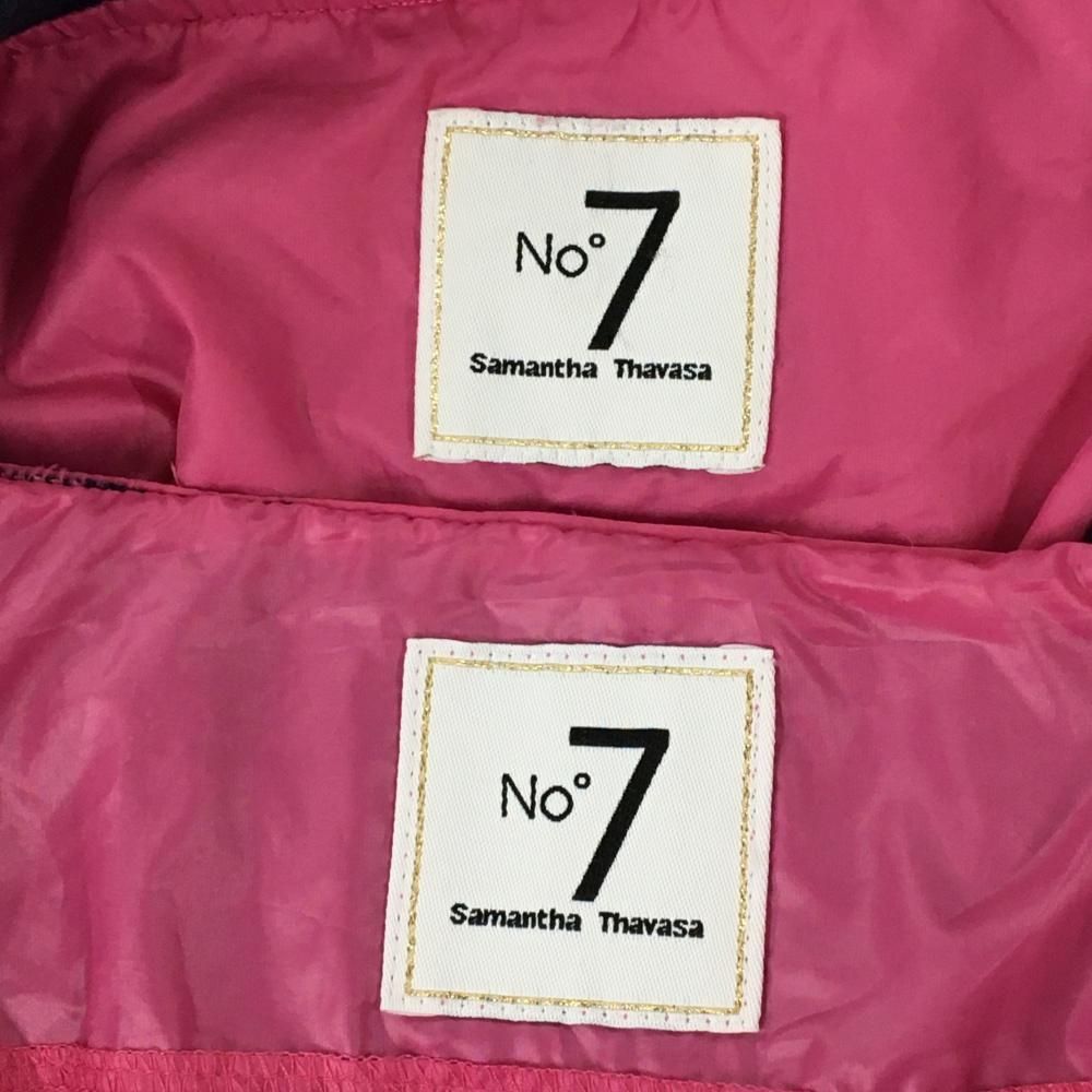 サマンサタバサNo.7 ツインスニード ピンク×ネイビー 袖着脱可 裏地