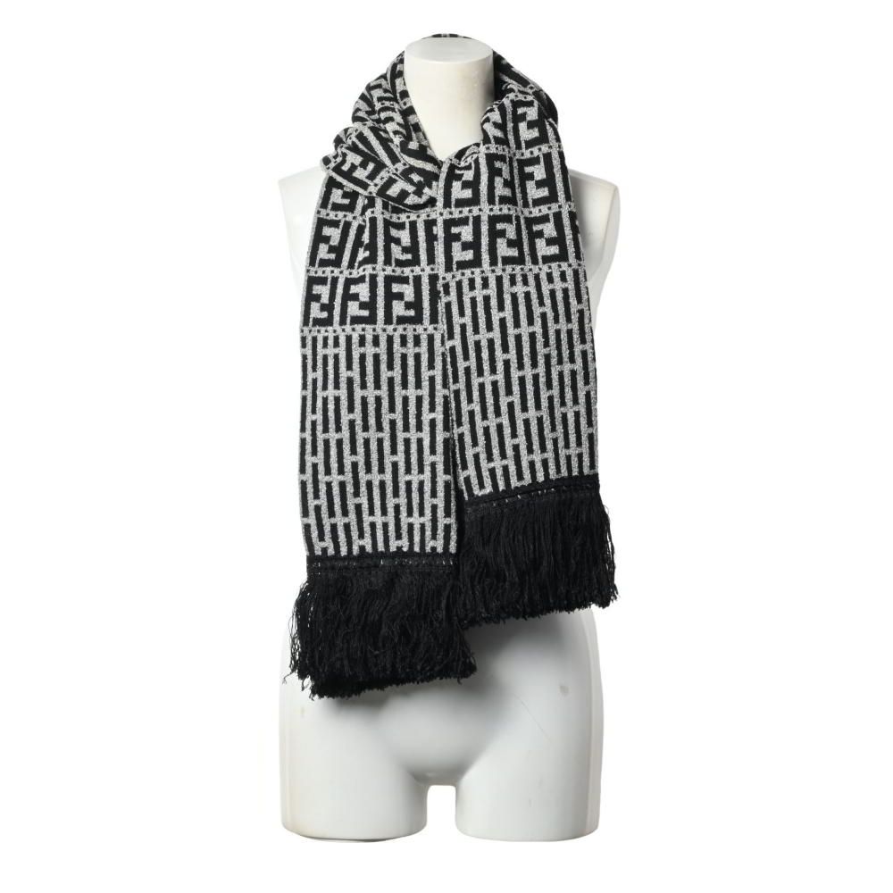 【未使用級】FENDI ズッカ柄 マフラー FENDI ヴィンテージ ズッカ柄 ウール マフラー - メルカリ