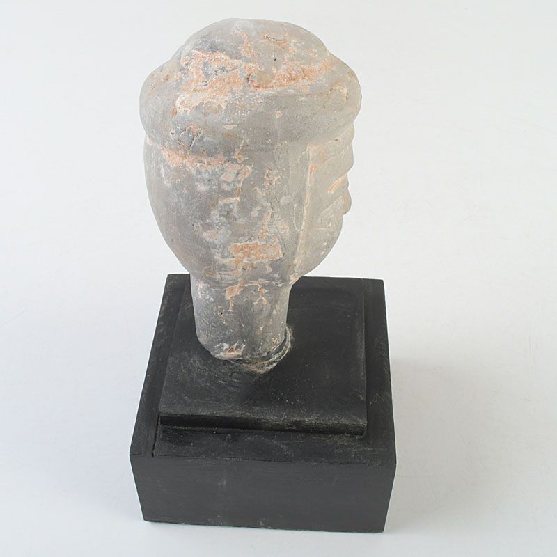 中国 古い兵馬俑 頭俑 唐木台付 N S447 - メルカリ