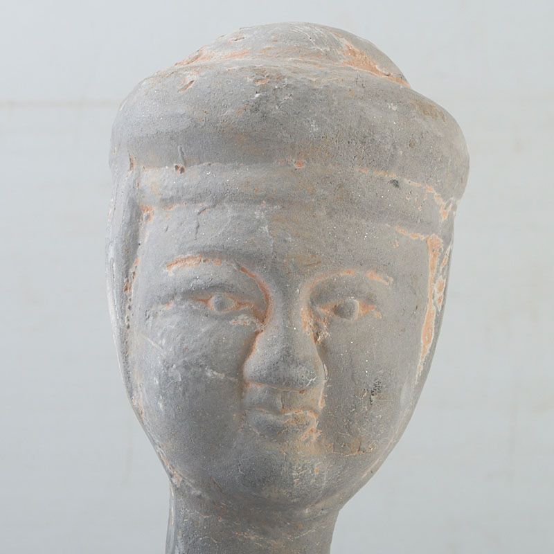 中国 古い兵馬俑 頭俑 唐木台付 N S447 - メルカリ