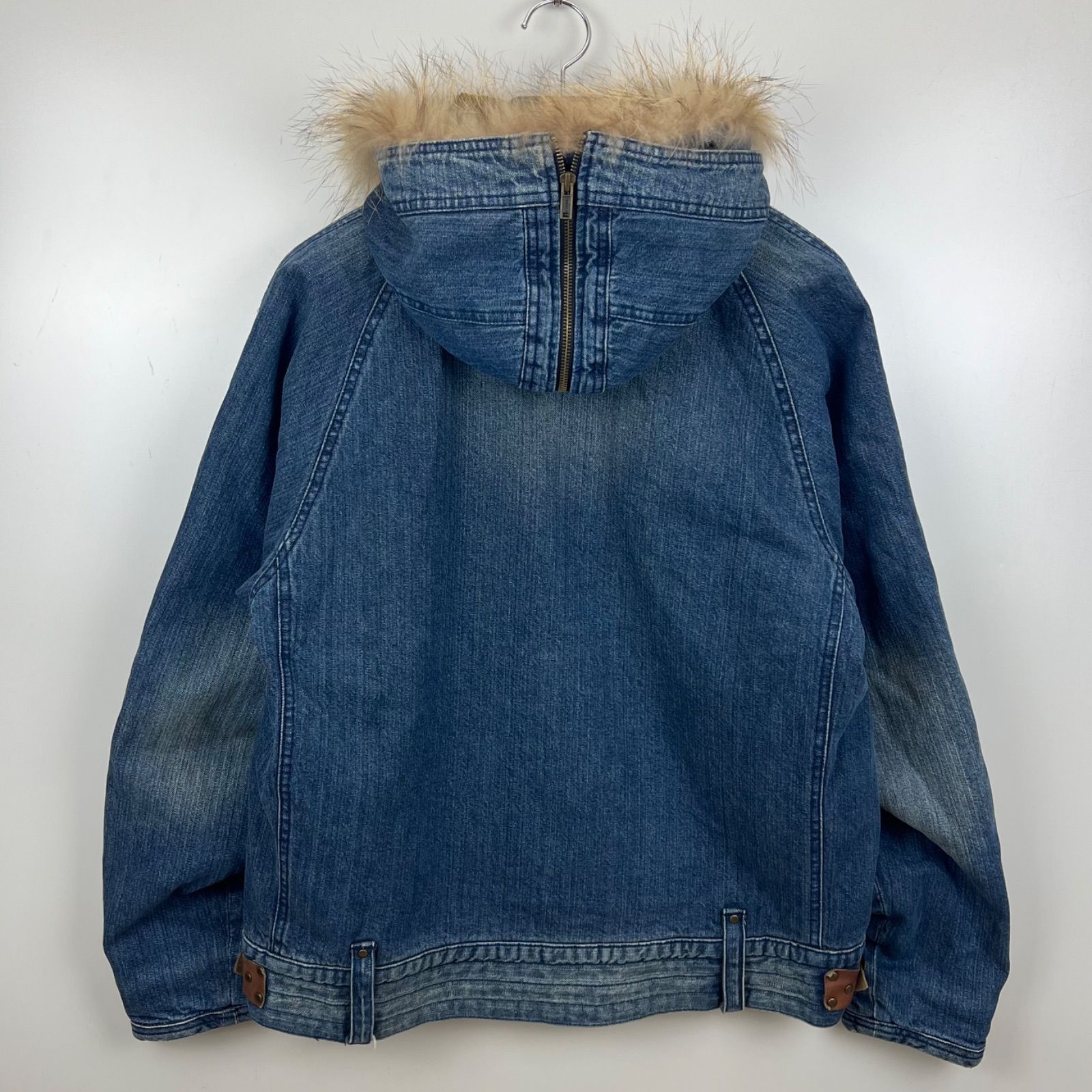 BLUE WAY 00s y2k archive denim N-2B flight jacket L ブルーウェイ