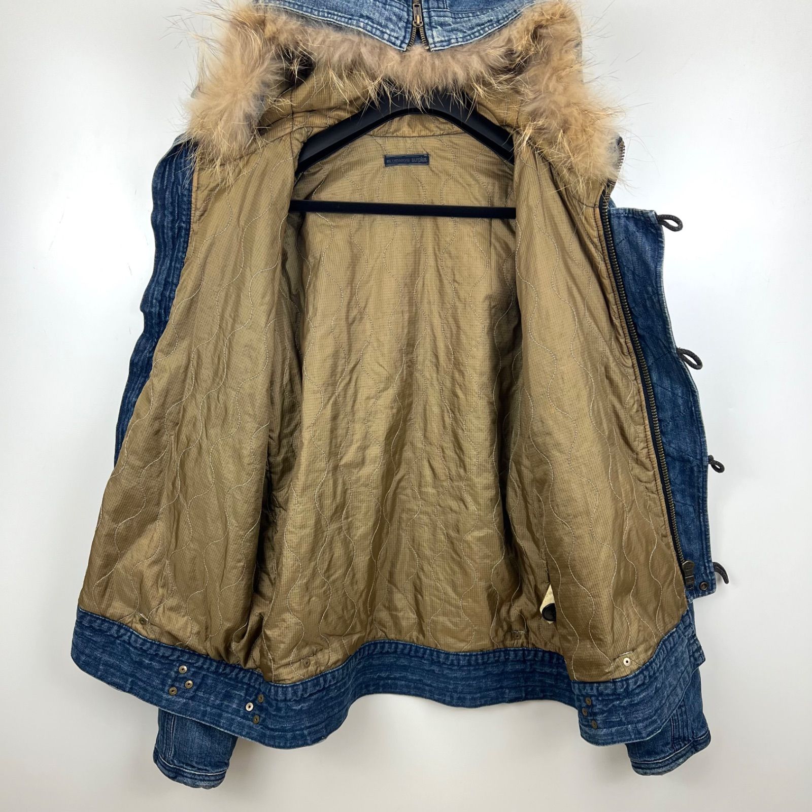 ジャケット・アウター archive N2B far denim flight jacket y2k BLUE WAY 00s y2k archive denim N-2B flight jacket L ブルーウェイ