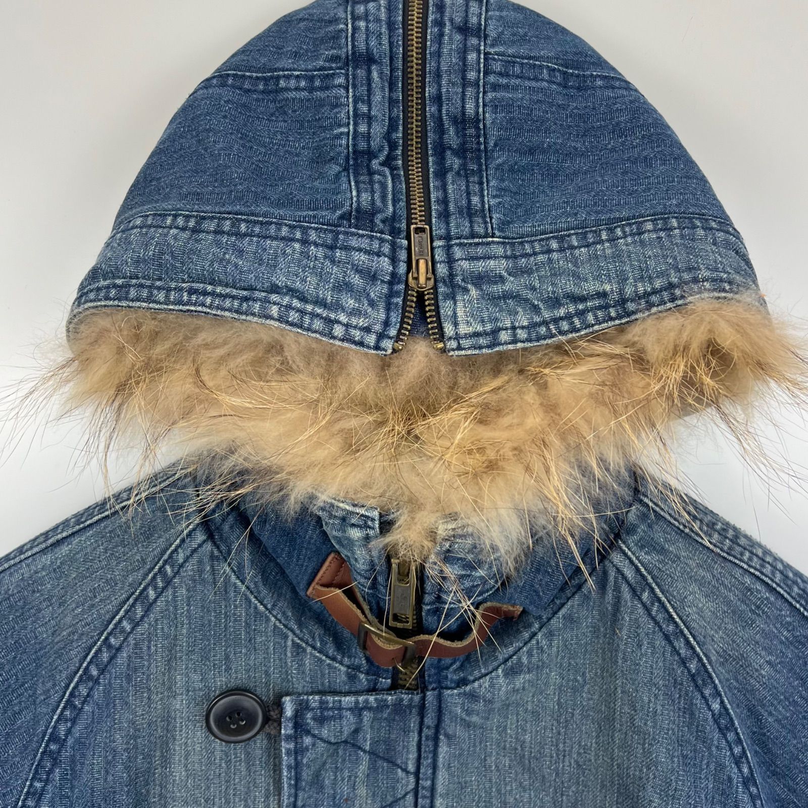 BLUE WAY 00s y2k archive denim N-2B flight jacket L ブルーウェイ