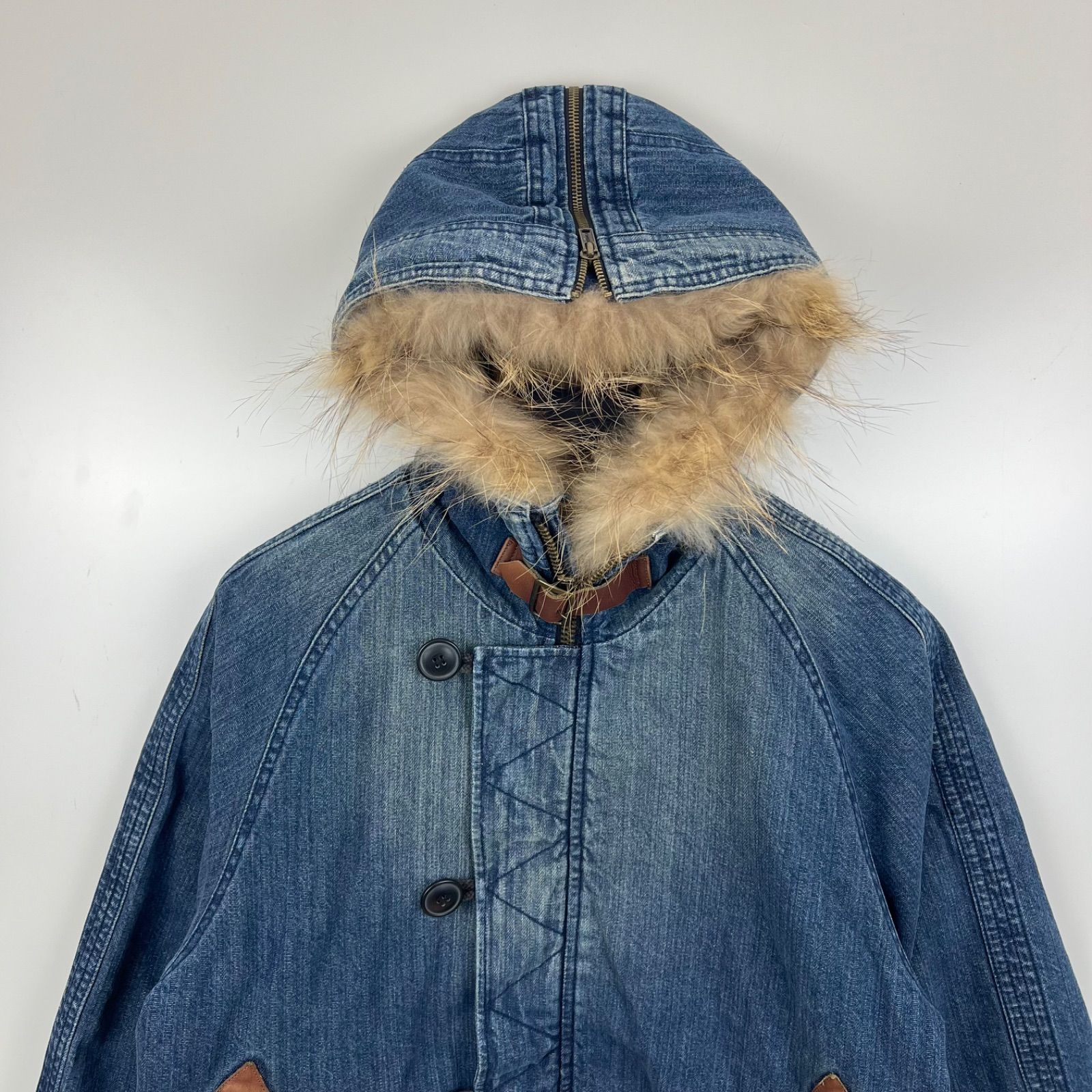 BLUE WAY 00s y2k archive denim N-2B flight jacket L ブルーウェイ 