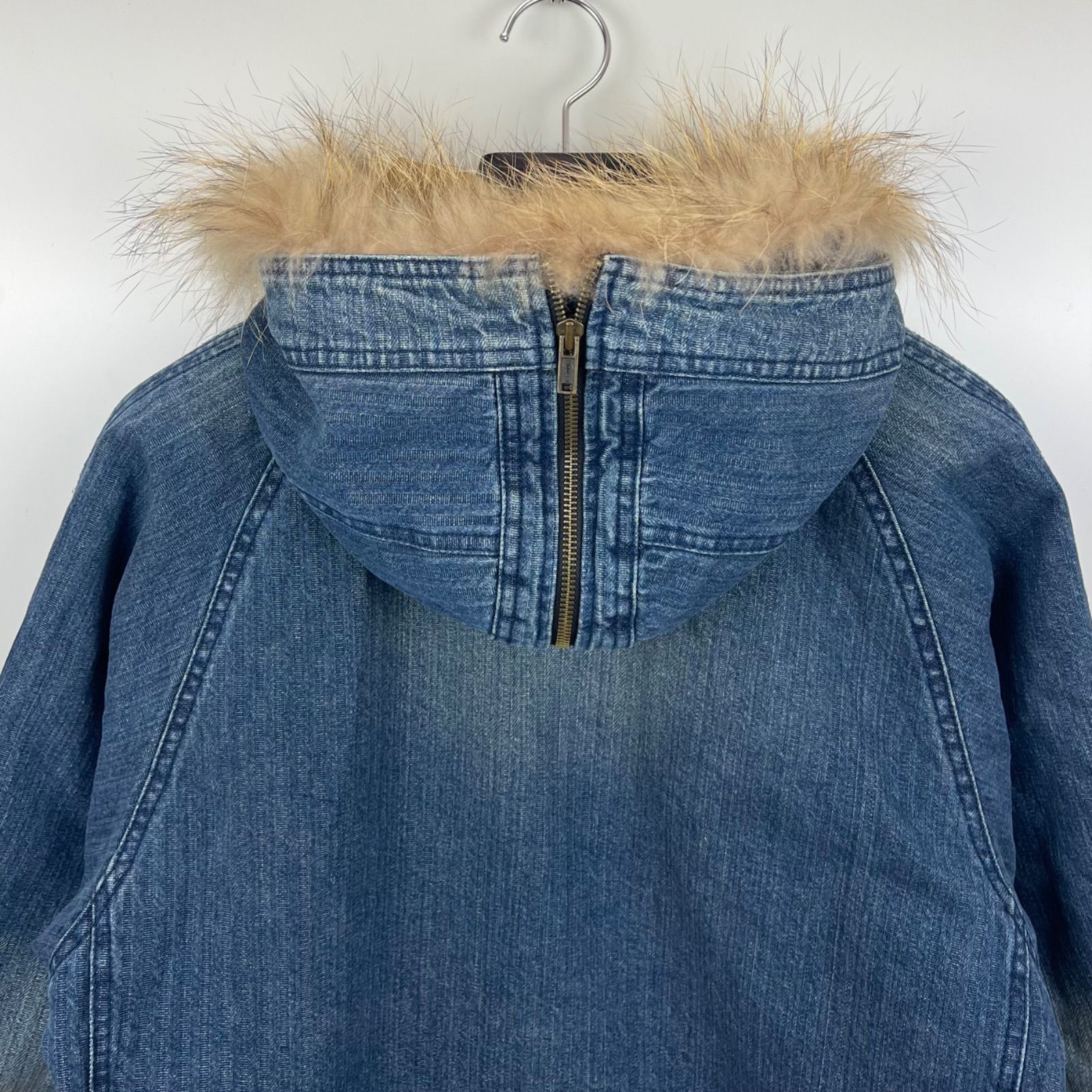 BLUE WAY 00s y2k archive denim N-2B flight jacket L ブルーウェイ 