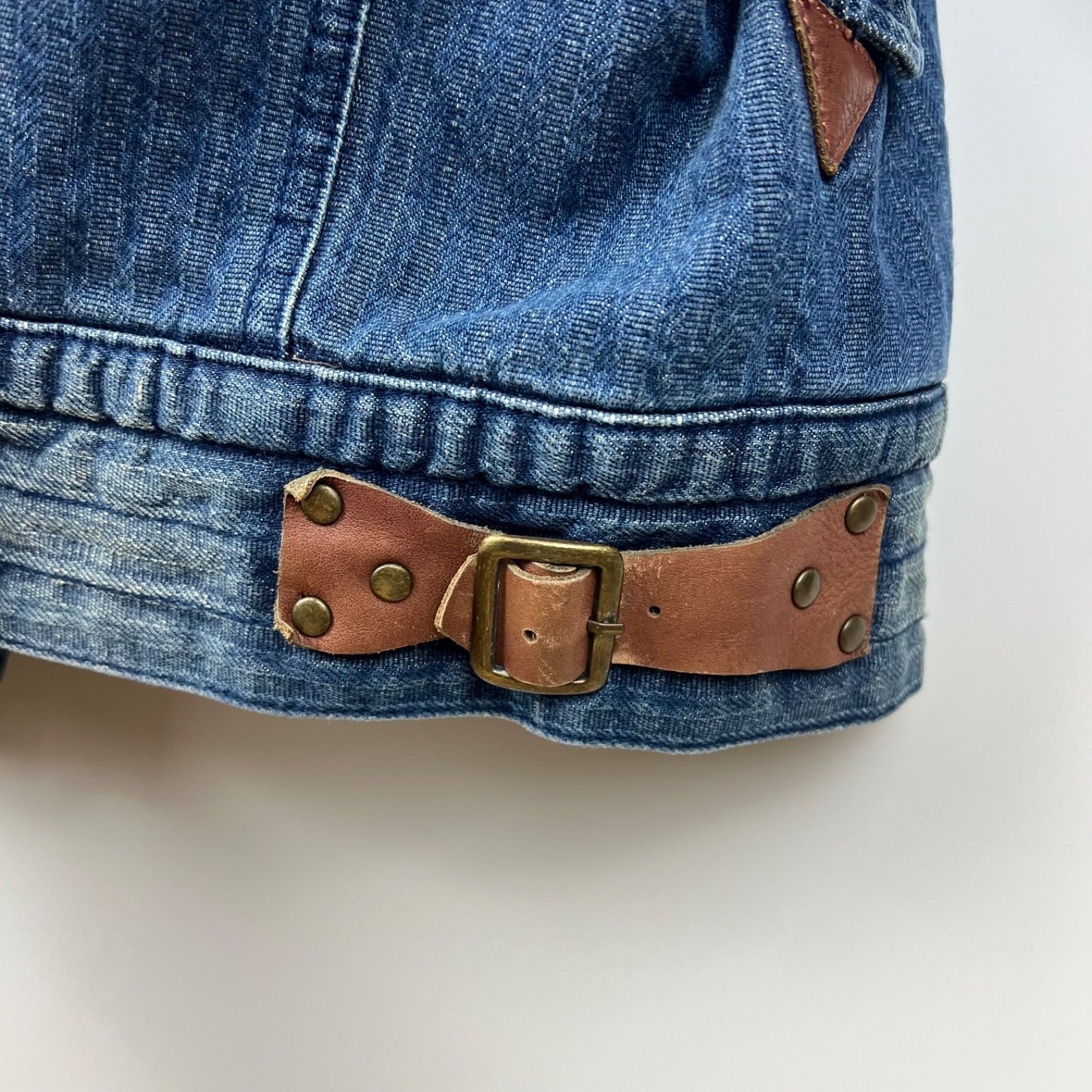 BLUE WAY 00s y2k archive denim N-2B flight jacket L ブルーウェイ