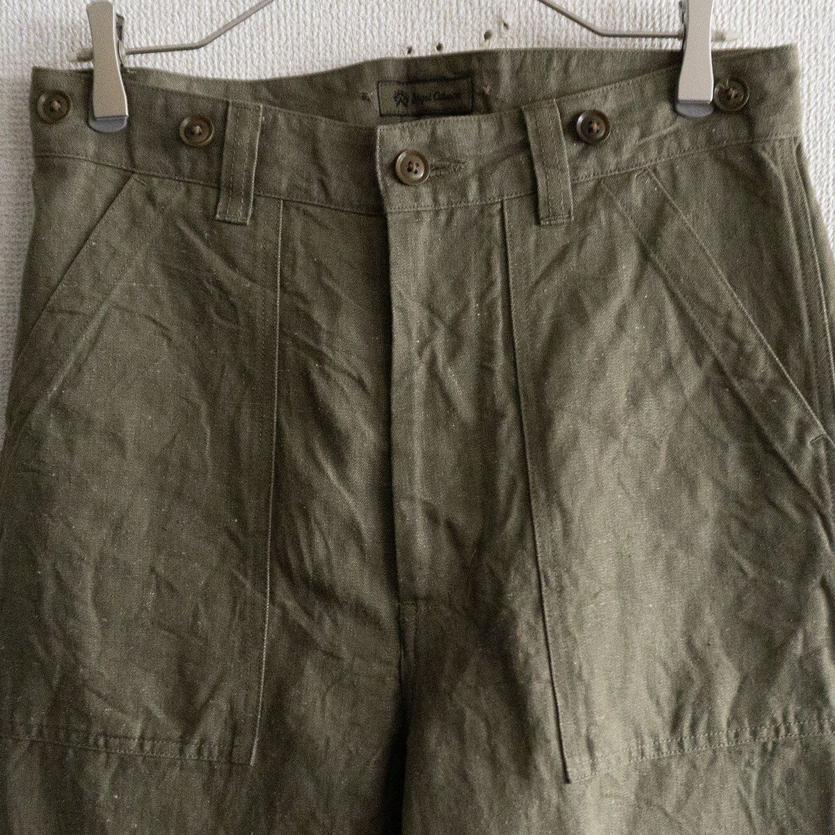 美品】NIGEL CABOURN【COTTON LINEN DENIM BAKER PANT】32 コットン