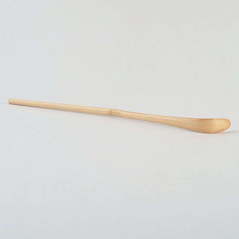 茶道具 喜撰作 茶杓 銘「知足」 紫野 長谷川寛州書付 共筒共箱 C S449