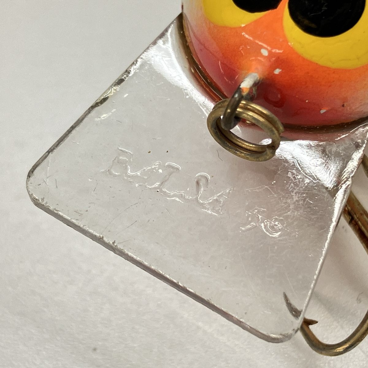 ザウルス バルサ50 オリジナル J. Nishiokaサイン入り ルアー オレンジ