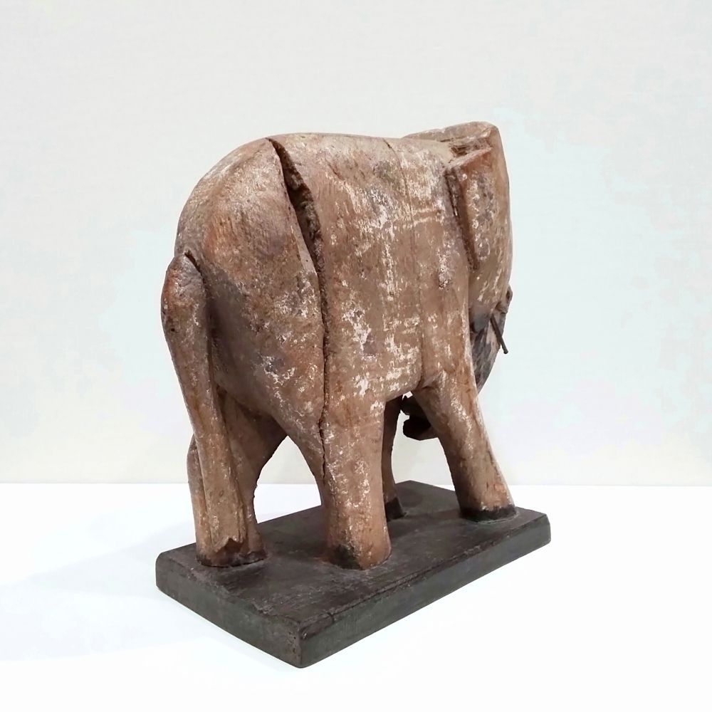 インドの象 骨董 1920～40年代 アンティーク ヴィンテージ 木彫 彫刻