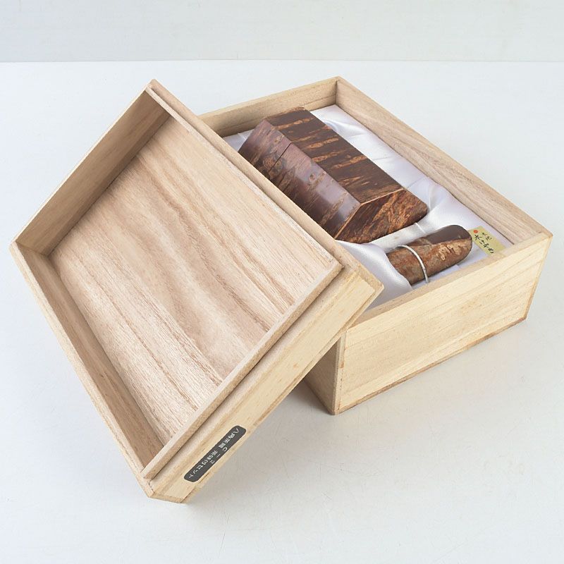 茶道具 桜皮細工 木地本けやき 御茶筒揃 八角茶筒 茶合 共箱 V S451
