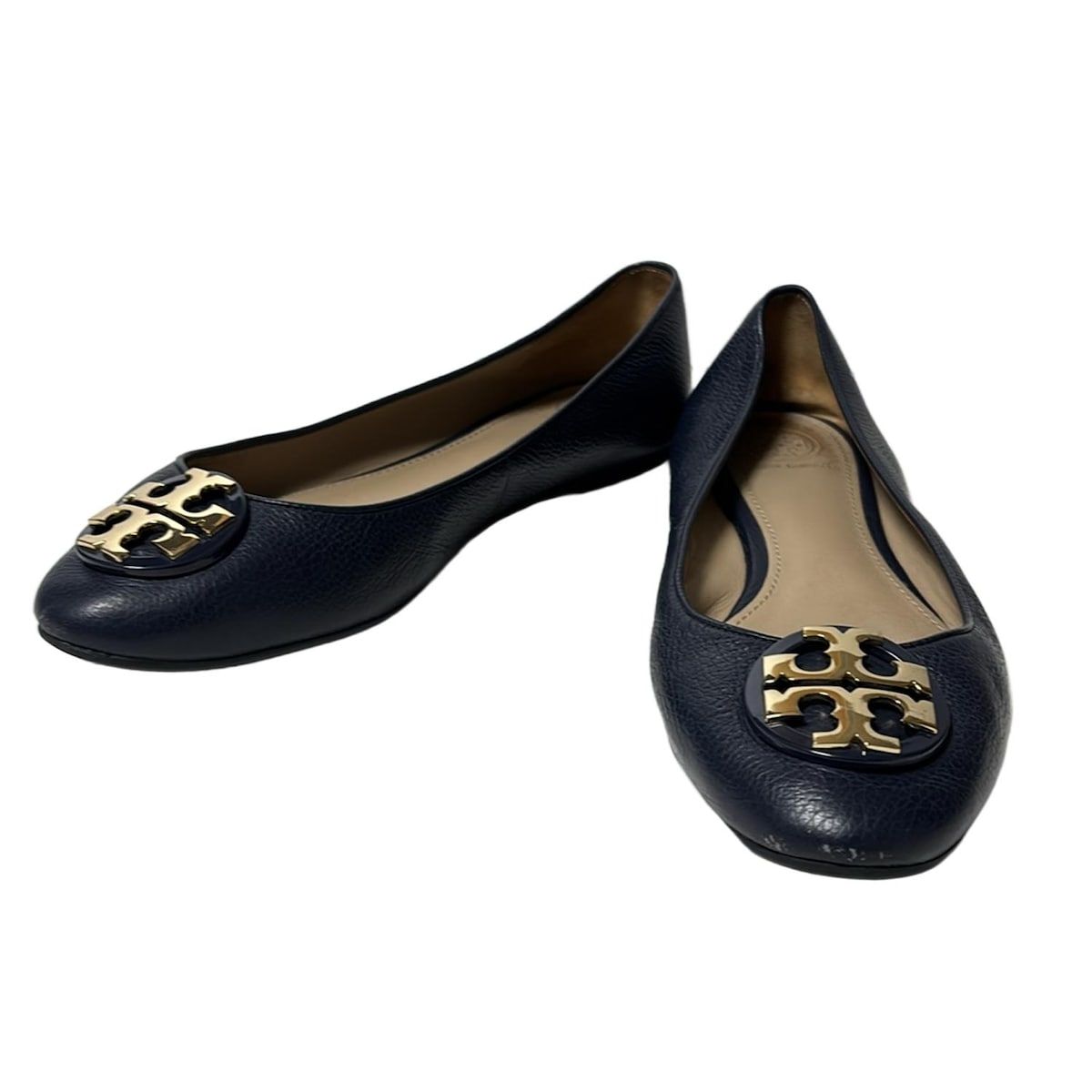 ✨極美品✨トリーバーチ フラットシューズ レインシューズ ネイビー ラバー 8 TORY BURCH(トリーバーチ) フラットシューズ 8 レディース - ネイビー