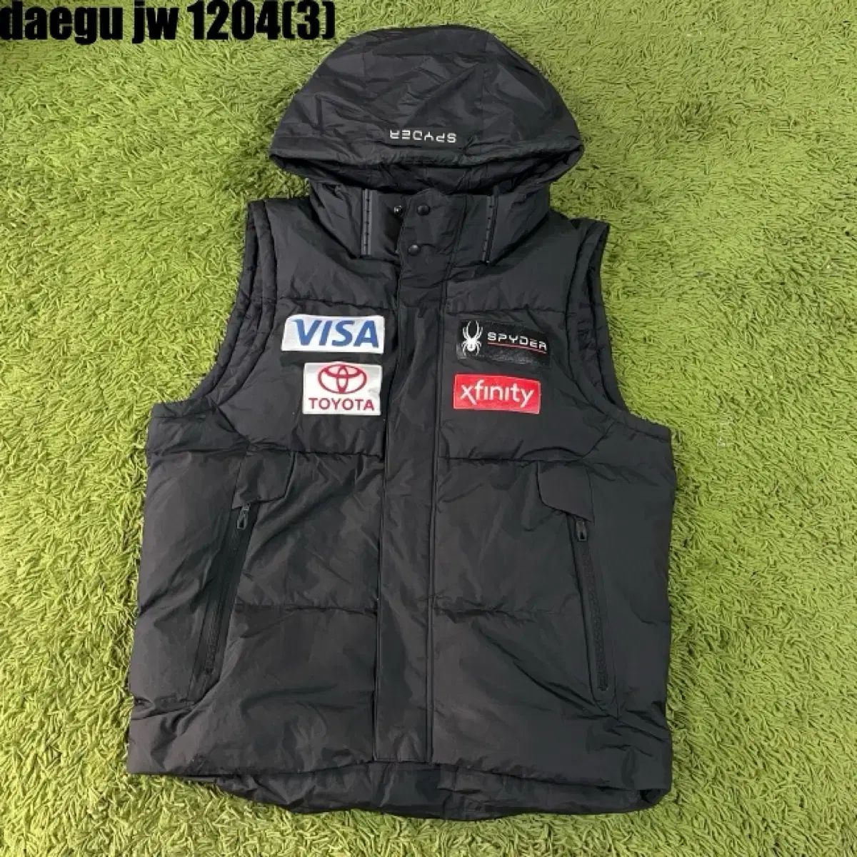 スパイダー ブラック ダウン ベスト SPYDER XL