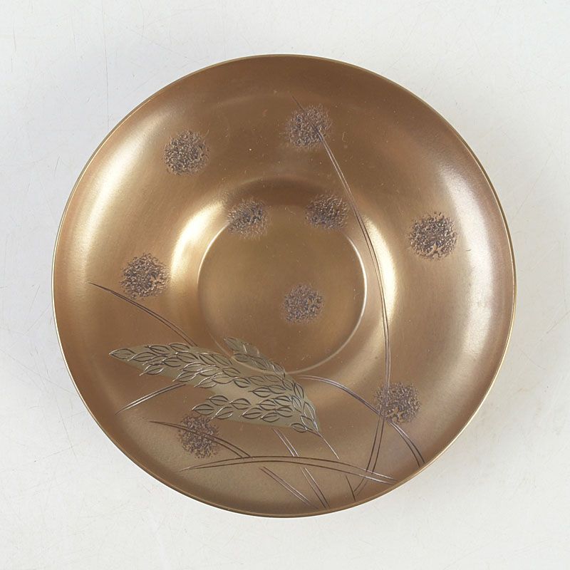 煎茶道具 鎚起銅器 玉川堂造 銅老托子 茶托 一對 共箱 V S452 - メルカリ