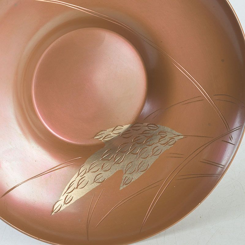 煎茶道具 鎚起銅器 玉川堂造 銅老托子 茶托 一對 共箱 V S452 - メルカリ