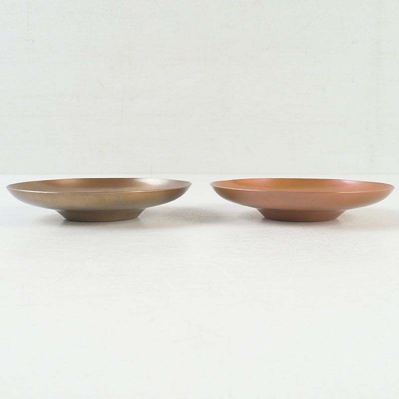 煎茶道具 鎚起銅器 玉川堂造 銅老托子 茶托 一對 共箱 V S452 - メルカリ
