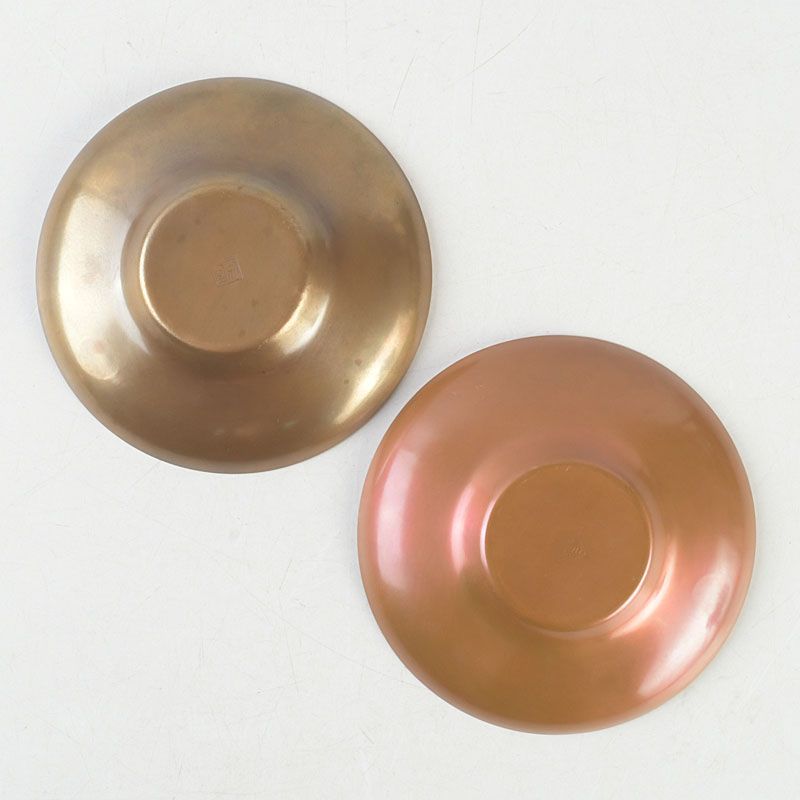 煎茶道具 鎚起銅器 玉川堂造 銅老托子 茶托 一對 共箱 V S452 - メルカリ