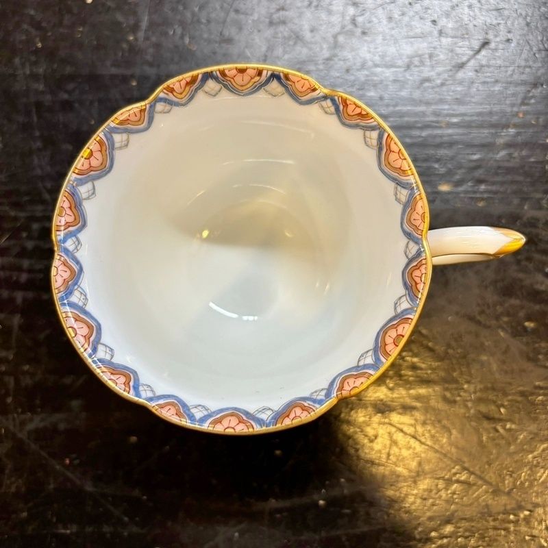 其泉 赤濃金彩唐草 コーヒー碗皿 1客 カップ＆ソーサー 陶器 和風 日本