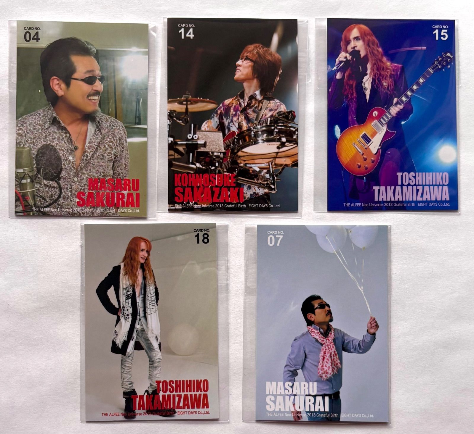 THE ALFEE グッズ Grateful Birth Neo Universe 2013 トレカ 5枚