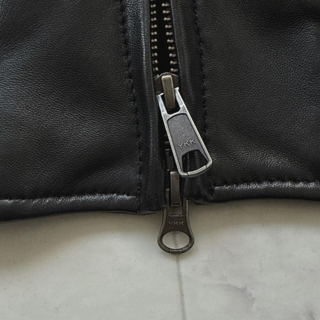 URBAN RESEARCH DOORS 羊革シングルライダースブラック 38